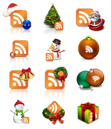 Iconos RSS navidad