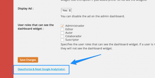 desauthorize-google-analyticator