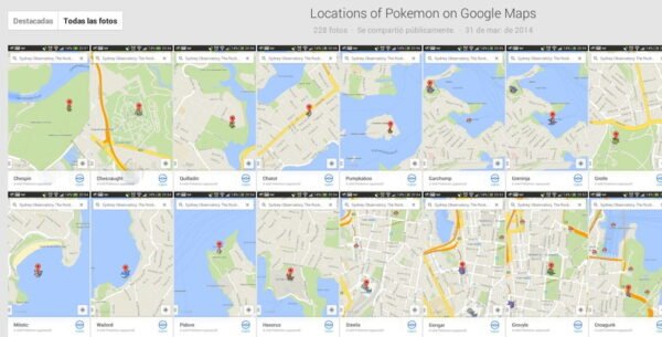ubicaciones pokemon challenge google maps