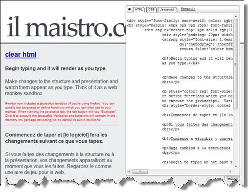 Editor de HTML y CSS