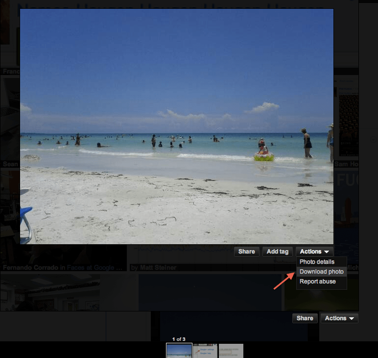 Google+ ahora permite descargar fotos en tamaño completo