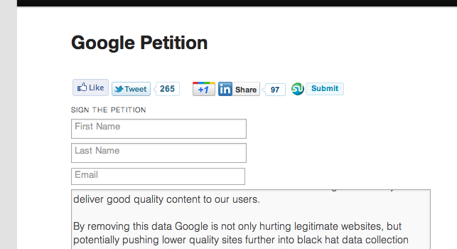 Inscríbete en la petición online colectiva a Google. Que no se restrinja la información de referidos en Analytics