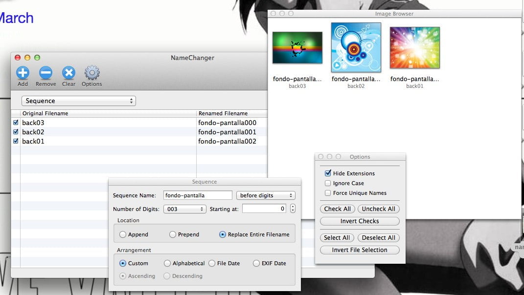 Cambia el nombre de archivos en grupo con NameChanger [Mac]
