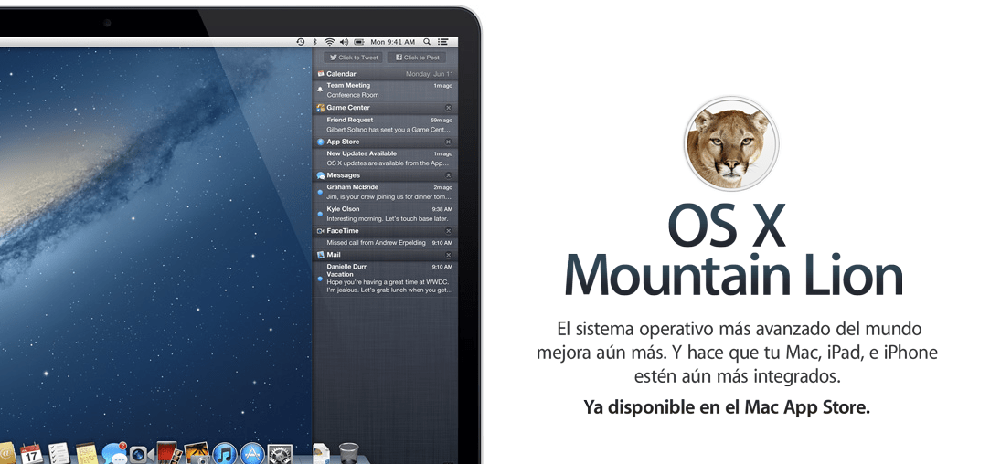 Mountain Lion ya disponible en App Store de Apple