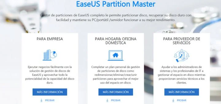 EaseUs es el mejor programa para recuperar información